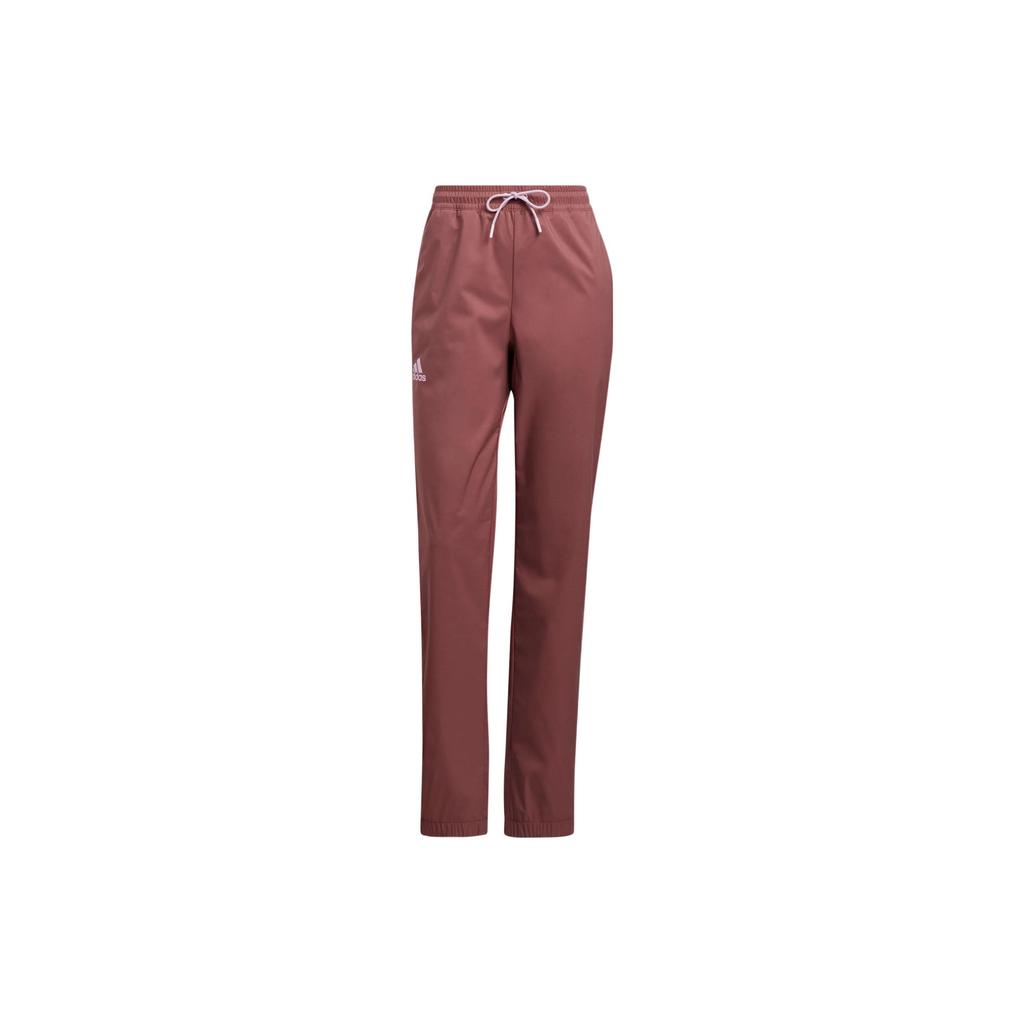 Adidas Womens Prvsnl Pants Solid Color Logo Embroidery Drawstring Sports Trousers Women pants Burgundy HN4130
