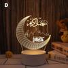 Ramadan LED Light Moon Star Eid Mubarak Muslim Lamp Ornament Home Party Decor
