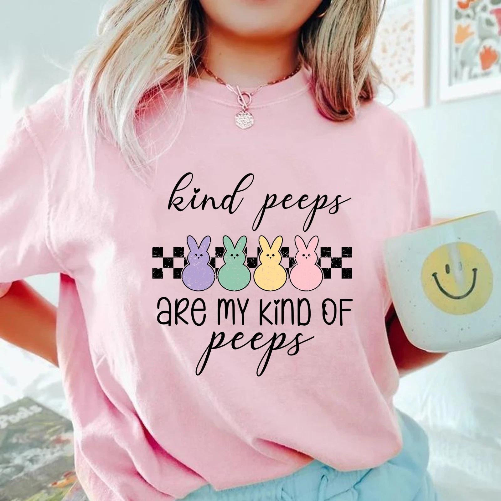 Kind Peeps Are My Kind of Peeps T-shirt, Cute Peeps Easter Day Shirt, Retro Gift S
