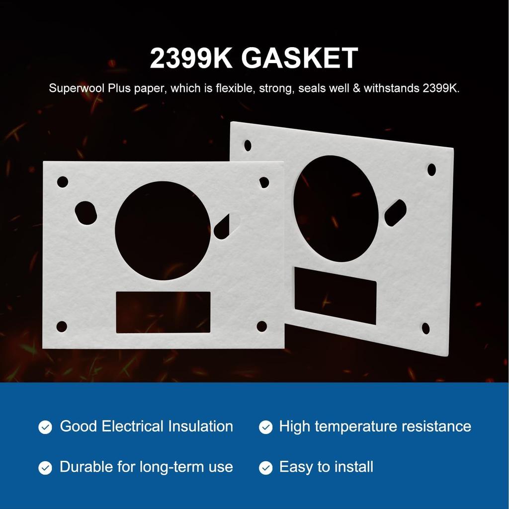 Pellet Stove Gasket Compatible with Harman Burn Pot Replacement 2399K, 3-44-00409, 1-00-07381 (2/Pack)