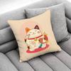 Maneki Neko Lucky Money Cat Throw Pillow Case For 45X45Cm 40X40Cm 55X55Cm 50X50Cm 30X30Cm Square Car Pillowcase Shell