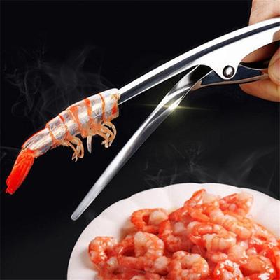Stainless Steel Shrimp Peeler Prawn Shrimp Deveiner Fishing Knife Lobster Shell Remover Peel Device Kitchen Seafood Tools
