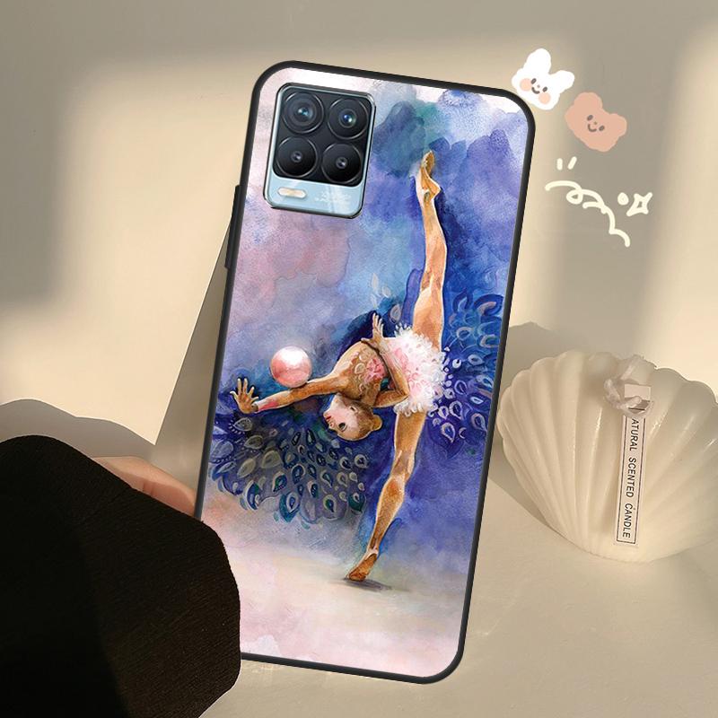

Gymnastics Oil Painting Case For Realme C55 C63 C61 C51 C53 C25 C65 C67 C71 C75 11 12 13 14 Pro Plus GT6 GT7 15 Pro Realme 10 Pro Plus