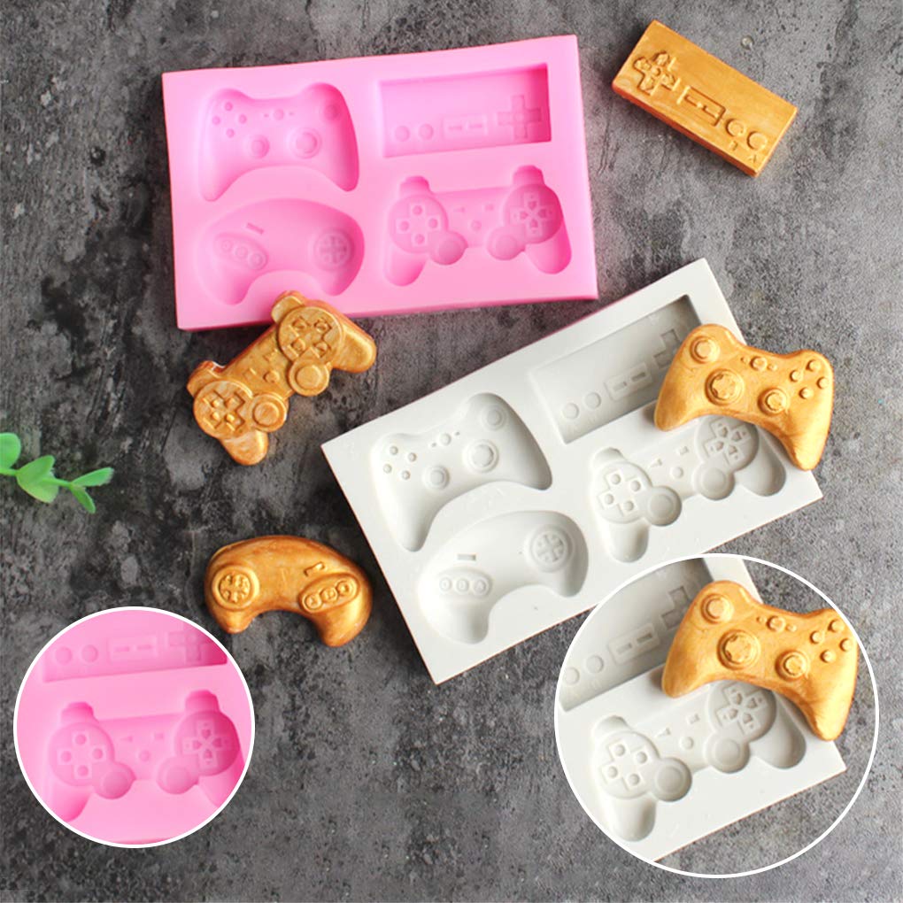 Rolin Roly Silicone Set of Game and Controller for Gummy Candy and Candle Making Controller Molds, 4, Console, Gamepad, Shapes, Cakes, Baking,