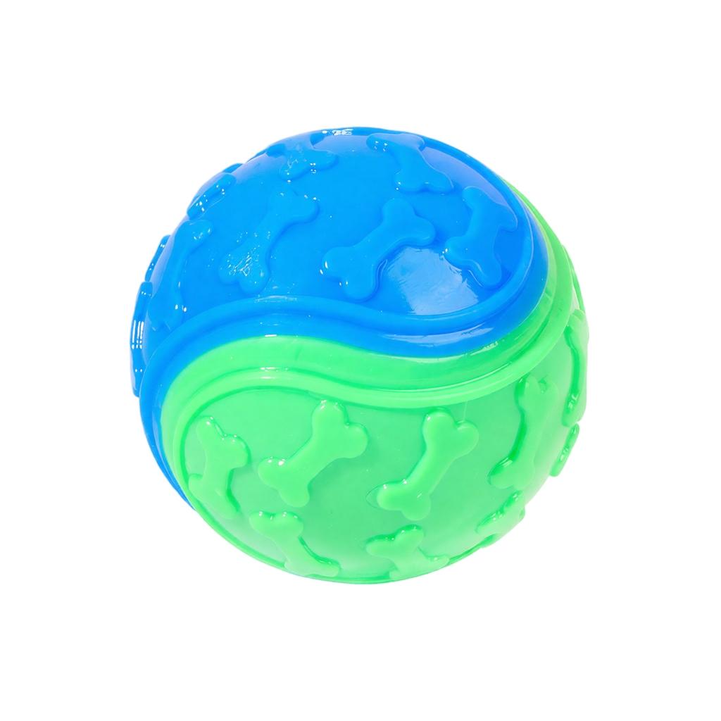 Dog Squeaky Ball Toy, Color Print -Shaped Ball for Small Dogs and