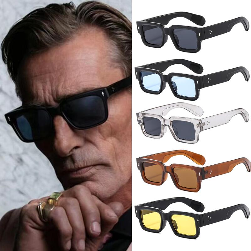5pcs Pack Classics Square Sunglasses Women Fashion Big Frame Sports Sun Glasses Men Shades Vintage Quality Rivet Shades UV400