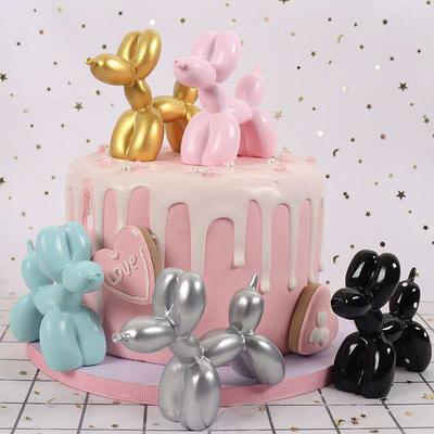 Mat Balloon Dog Nordic Figurine Animals Statue Sculpture Cake Art Electroplating Small Antiskid Decorations Living Dessert Party