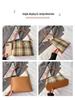 2024 Women's Retro Plaid Woolen Crossbody Bucket Bag - Large Capacity Autumn/Winter Shoulder Tote