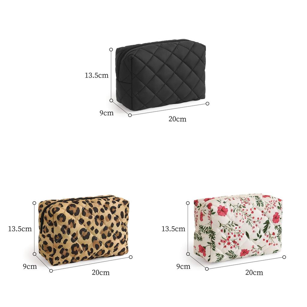 Modern Minimalist Makeup Bag With Polyester Fabric Portable Travel Organizer For Women And Teens