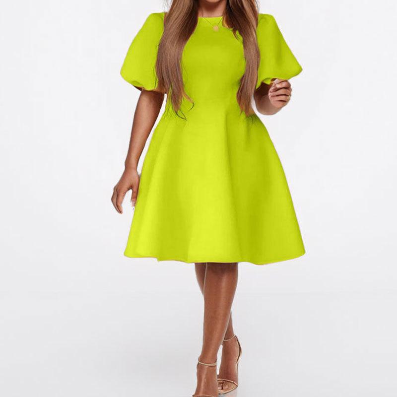 

2025 Весна новая женская одежда темперамент элегантное знаменитое банкетное платье талия платье большого размера 2XL зелёный