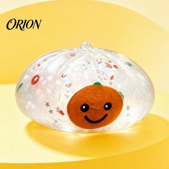 Birthday Gifts for Kids Glitter Bun Stress Relief Toy, Soft TPR Slow Rising Sensory Christmas Squeeze Balls Fidget Toy Anxiety Relief, Holiday Adults