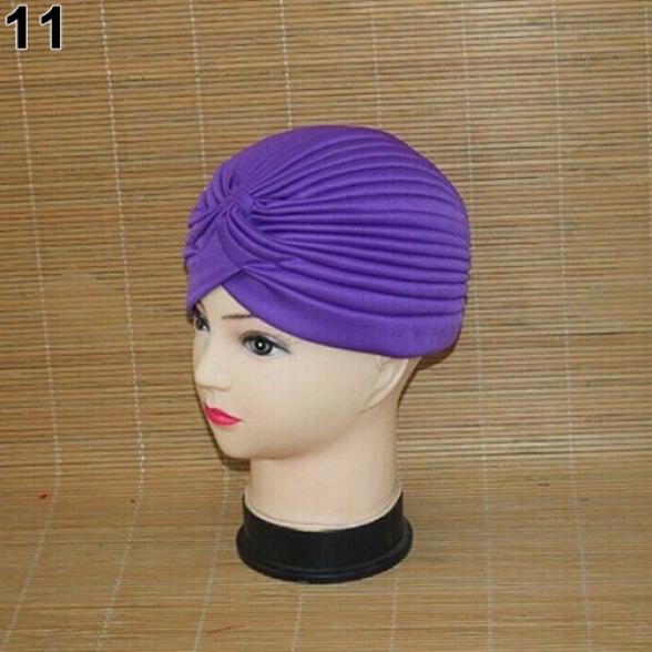 Femei Bandita Bumbac Turban Indian Stretchy Cap Wrap Cancer Yoga Casual