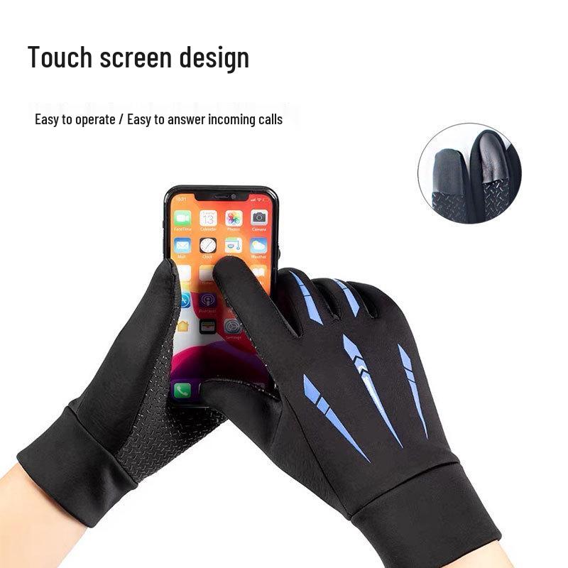 Men's Windproof Touchscreen Fishing Gloves - Warm Velvet, Non-slip, Wear-resistant for Autumn/Winter Sports
