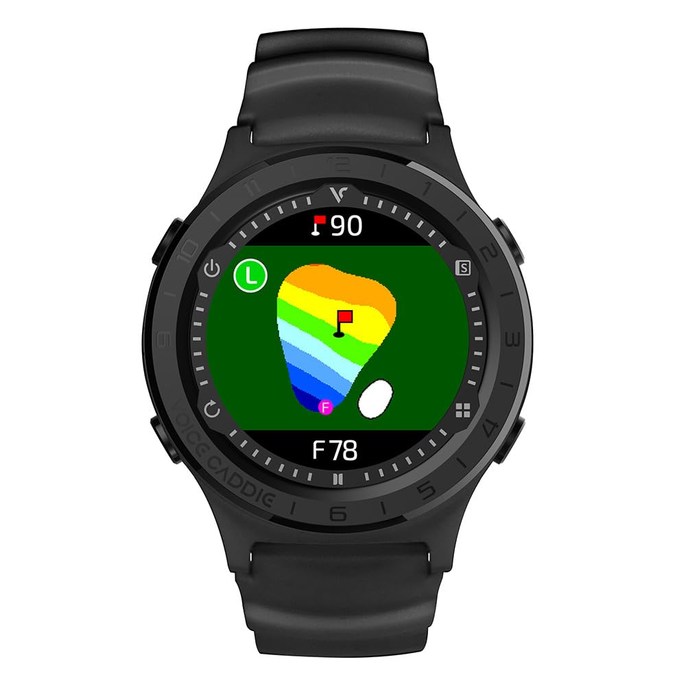 Voice Caddie Genuine Golf Watch GPS Golf Navi A3 Acely 2023 Wristwatch Type GPS Distance Measuring Instrument Black