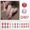 24Pcs Fashion Sweet Gradient Pink Glitter Rhinestone Press On Square Head Fake Nails With Glue Artificial Removable False Nails