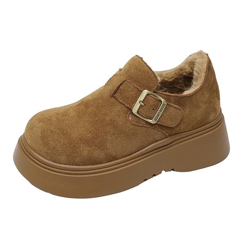 Thick-soled Heightening Birkenstocks Women's 2025 Autumn New Lazy One-pedal Retro Birkenstocks Single Shoes Casual Loafers