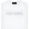 We11done Summer Rhinestone Logo Short Sleeve T-Shirt Unisex Tops White WD-TT1-26-754-U-WH