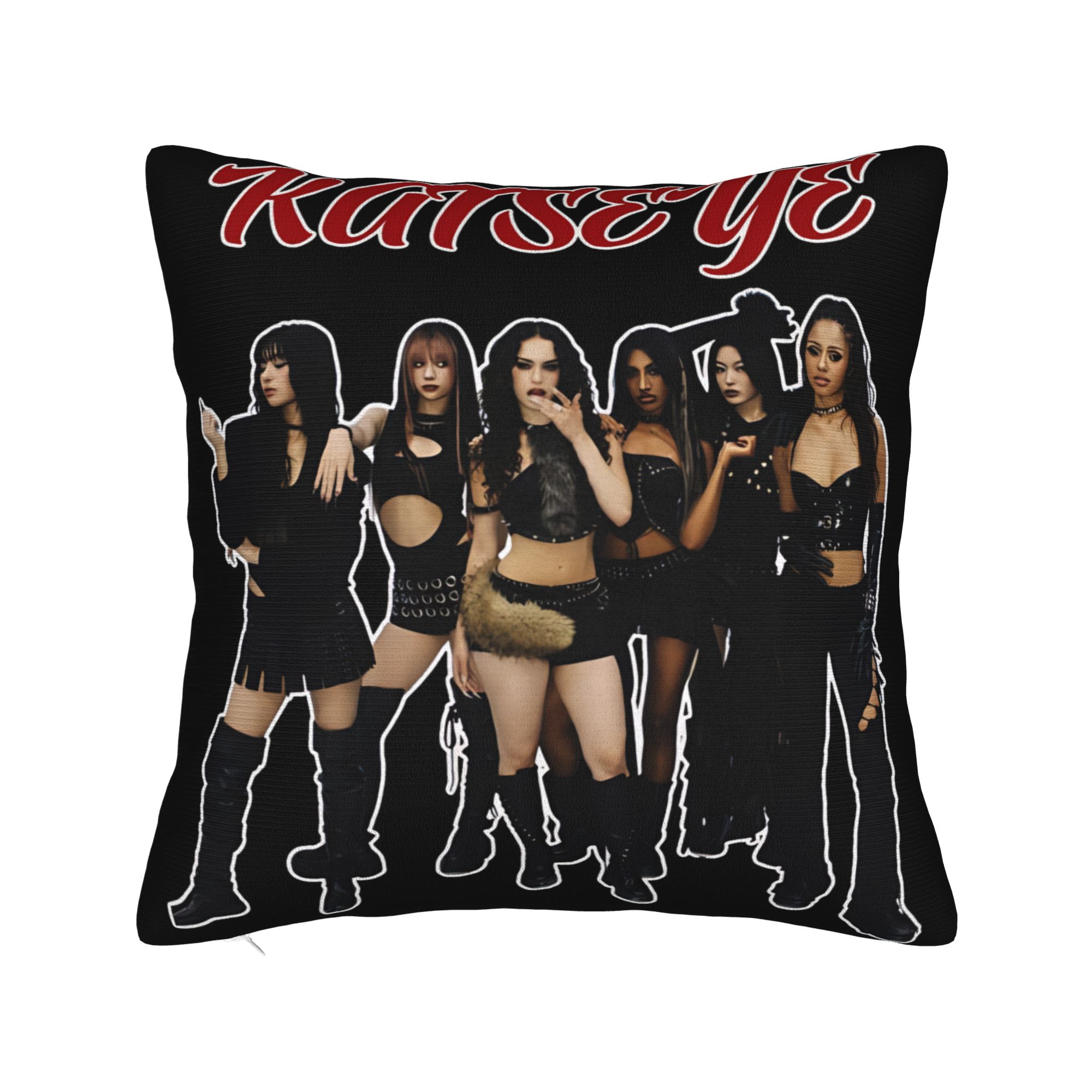 

Decorative Pillow Cover KATSEYE Global Girl Group kpop Merchandise Sofa Throw Pillow Case Cover Square Style Multi-Size 12x12Inch