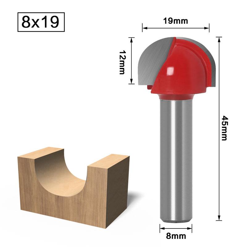 1/5pc 8mm Shank Double Edging Wood Router Bit Tungsten Carbide Cove Box Router Bit Woodworking Milling Cutter