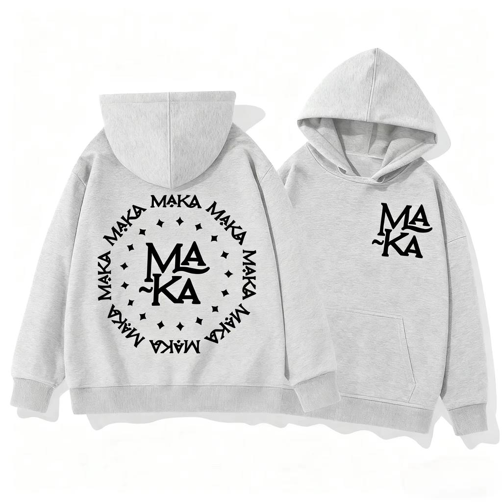 Autumn Men's Women's Hoodies Letter Maka Graphics Printing Unisex Fashion Pullover Long Sleeves Loose Casual Vintage Sweatshirts