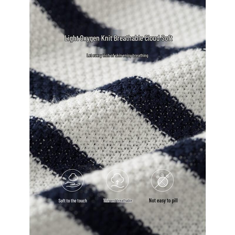 Women's Striped Sailor Collar Knit Top
