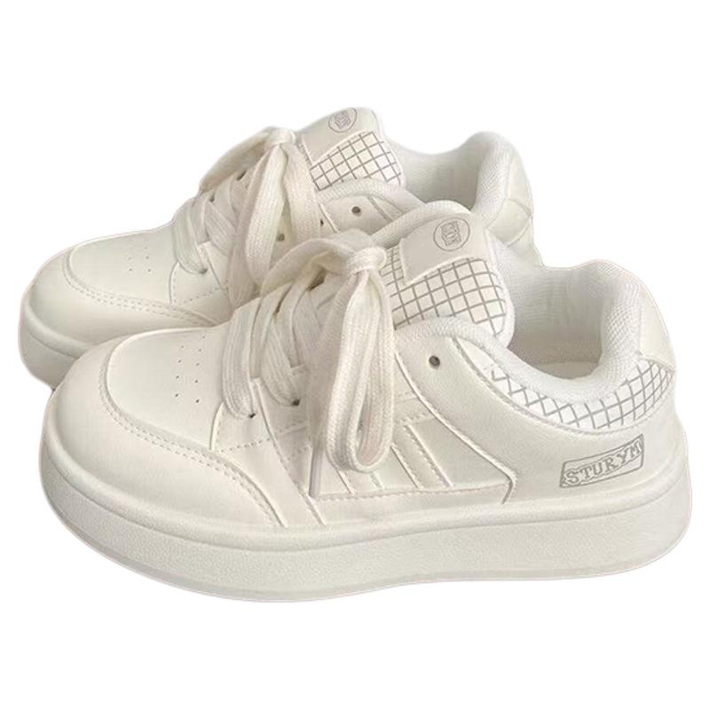 Women's New Spring and Autumn Platform Bread Shoes Versatile with Wide-leg Pants Shoes Casual Sports Board Shoes