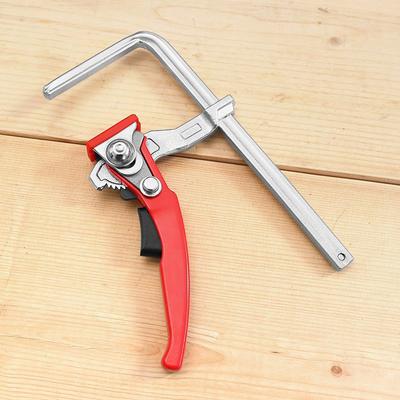Quick Release Ratchet Guide Rail Clamp Carpenter F Clamp Heavy Duty Track Clamp With Anti-Slip Pad For Mft Table & Guide Rail