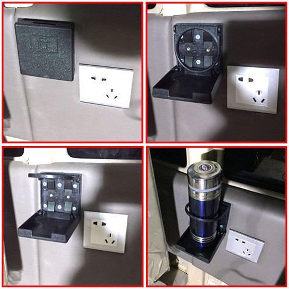 2PCS Universal Folding Cup Holders Beverage Drinking For Car Truck VAN Boat