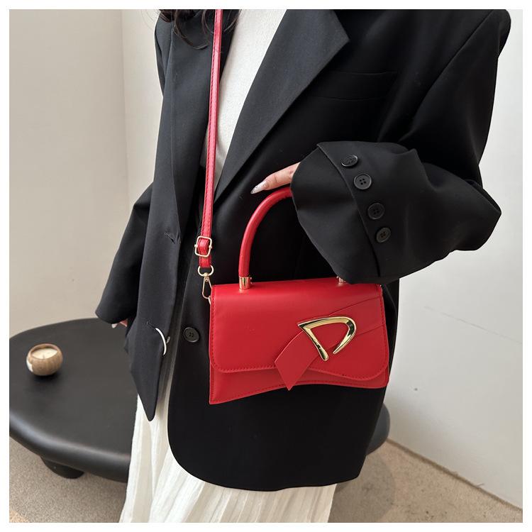 Chic Solid Color Faux Leather Shoulder Bag for Women, Minimalist Square Crossbody Purse, Trendy Casual Handbag