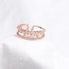 Temperament Simple Design Sense Niche Ring, Fashionable Personality High Sense Diamond Ring Women