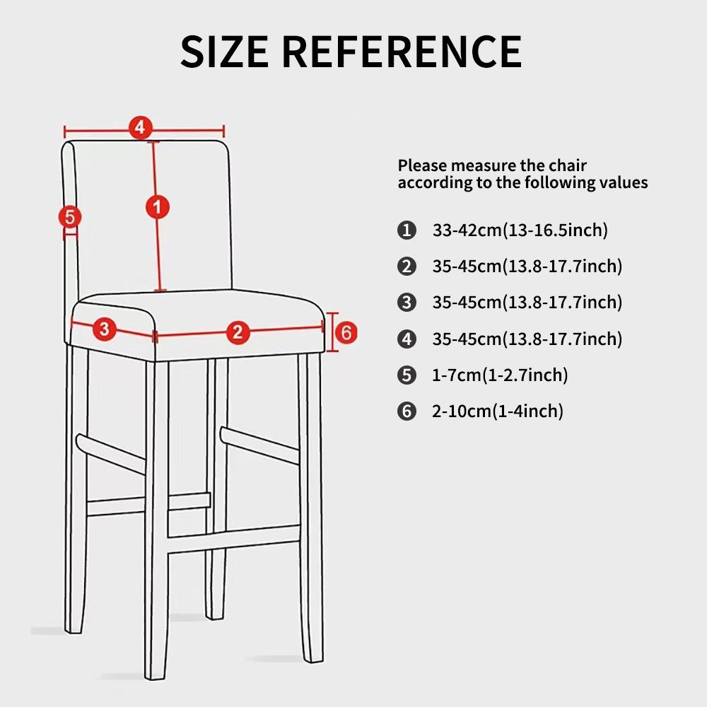 Elastic Hair Pulling Low Back Chair Cover High Stool Cover Hotel Chair Cushion Cover Household Dust Cover