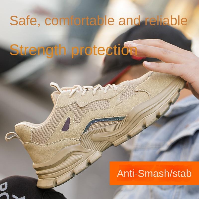 Labor Insurance Shoes Men's Anti-smashing, Anti-piercing, Wear-resistant Work Shoes, Safety Protective Shoes