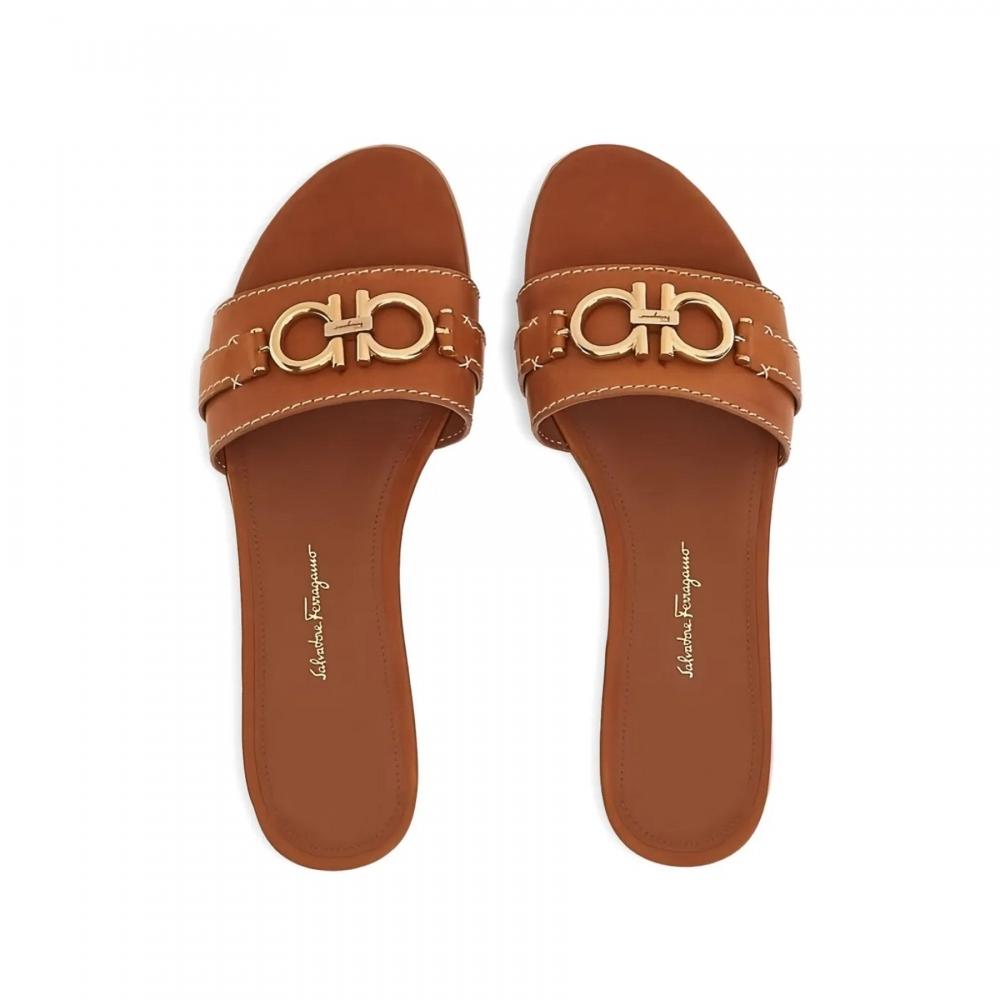 Salvatore Ferragamo Ferragamo Clog Brown