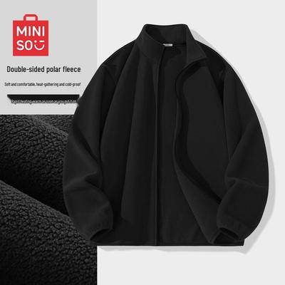 MINISO Unisex Warm Stand-Collar Fleece Jacket