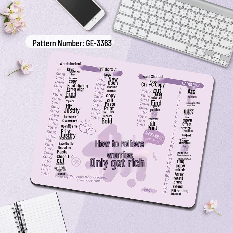 

Small Cute Cartoon Mouse Pad with Wrist Rest for Girls - Office Desk Mat