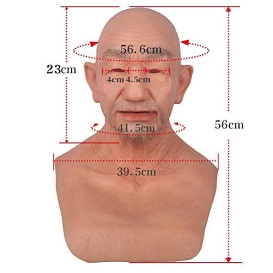 Disguise Mask for Silicone Silicone Face Cosplay Small Halloween Disguise Party [YRZGSAWJ] Men, Mask, Mask, Accessory, Prop, Adult, Imported, Size,