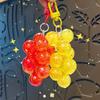 Acrylic Grape Cluster Keychain & Pendant - Crystal Grapes for Backpack or Phone