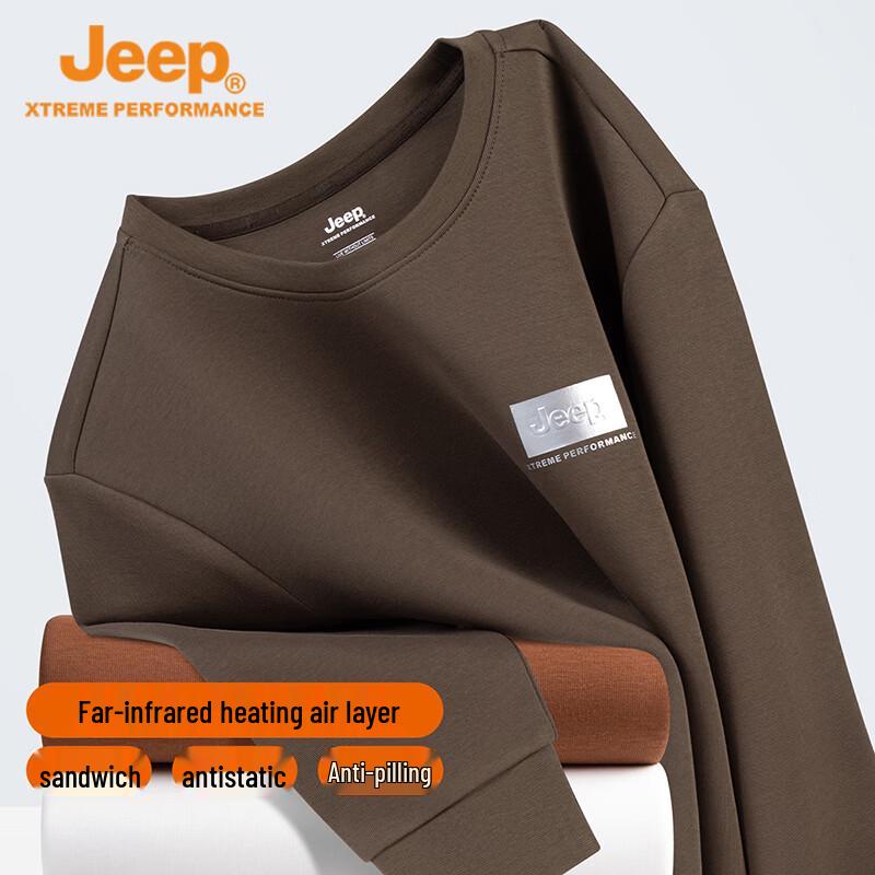 JEEP Men's Thermal Crewneck Sweatshirt