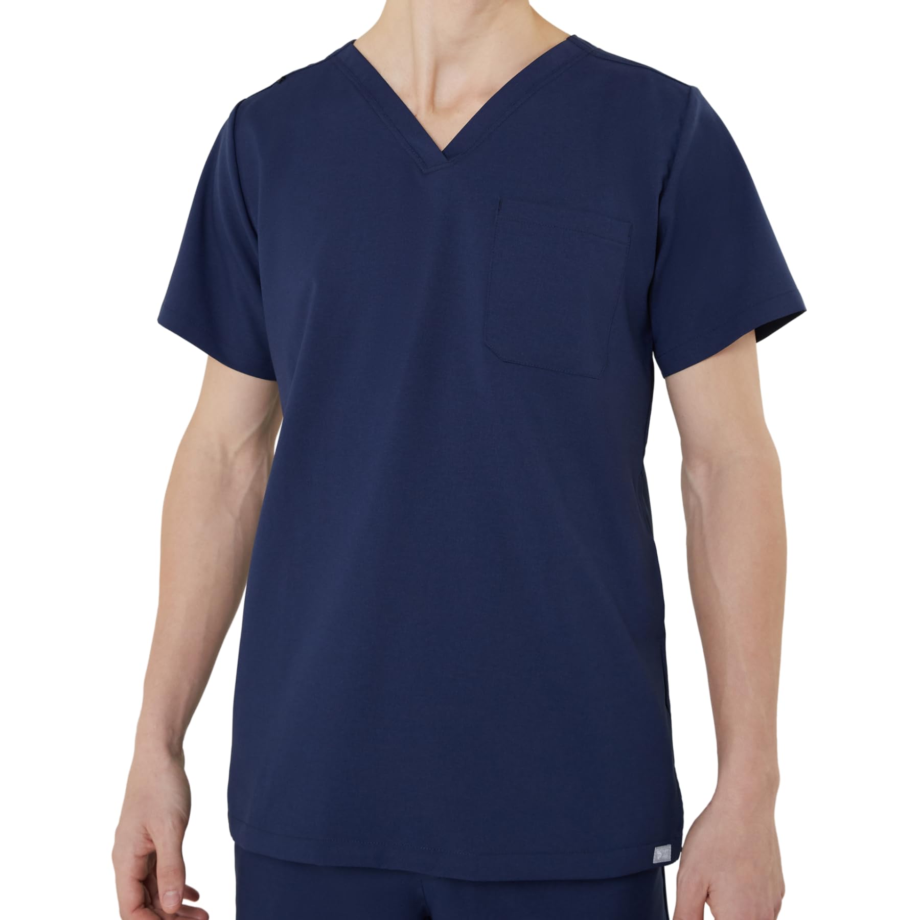PAT-MED Scrub, Medical Lab Coat, Unisex, Quick-Drying, Antibacterial, Opaque, COMFY (XL, Navy)