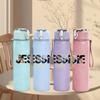 1PC Jessie Retro Female Singer Minimalist Text Print 750ml Portable Sports Water Bottle Leakproof Gym Outdoor Travel Drink Cup