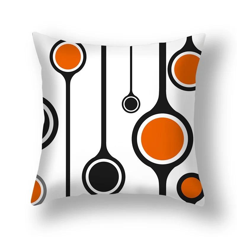 Geometric Red and Black Wave Decorative Pillowcase Car Ornaments Office Living Room Sofa Home Pillowcase