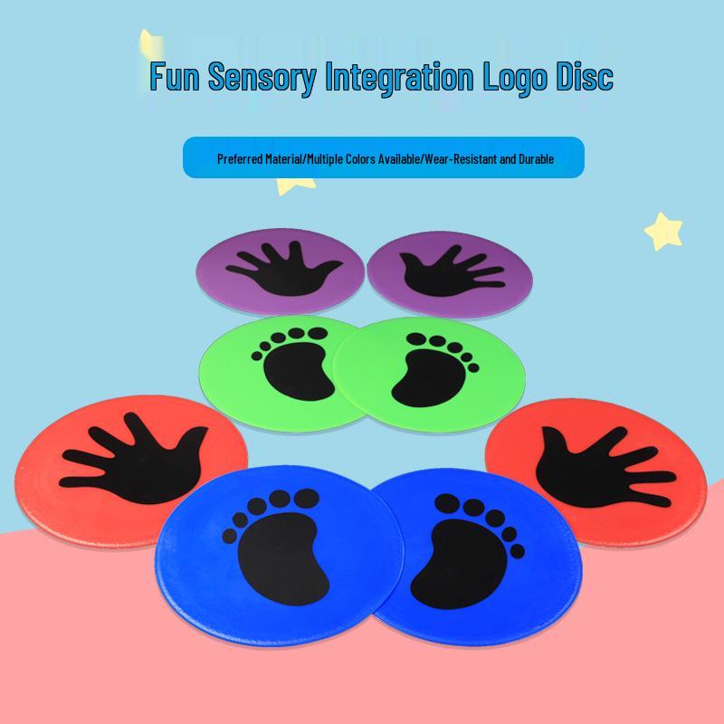 23cm Runde Sensorische Trainingsmatte für den Kindergarten - Lustige Flache Markierscheibe für Handflächen & Fußsohlen
