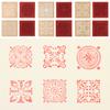 Ștampilă din Lemn și Cauciuc Pătrată Florală Vintage Pentru Meșteșuguri DIY Scrapbooking Realizare Carduri Ștanțare Autocolante Decorative Artizanale