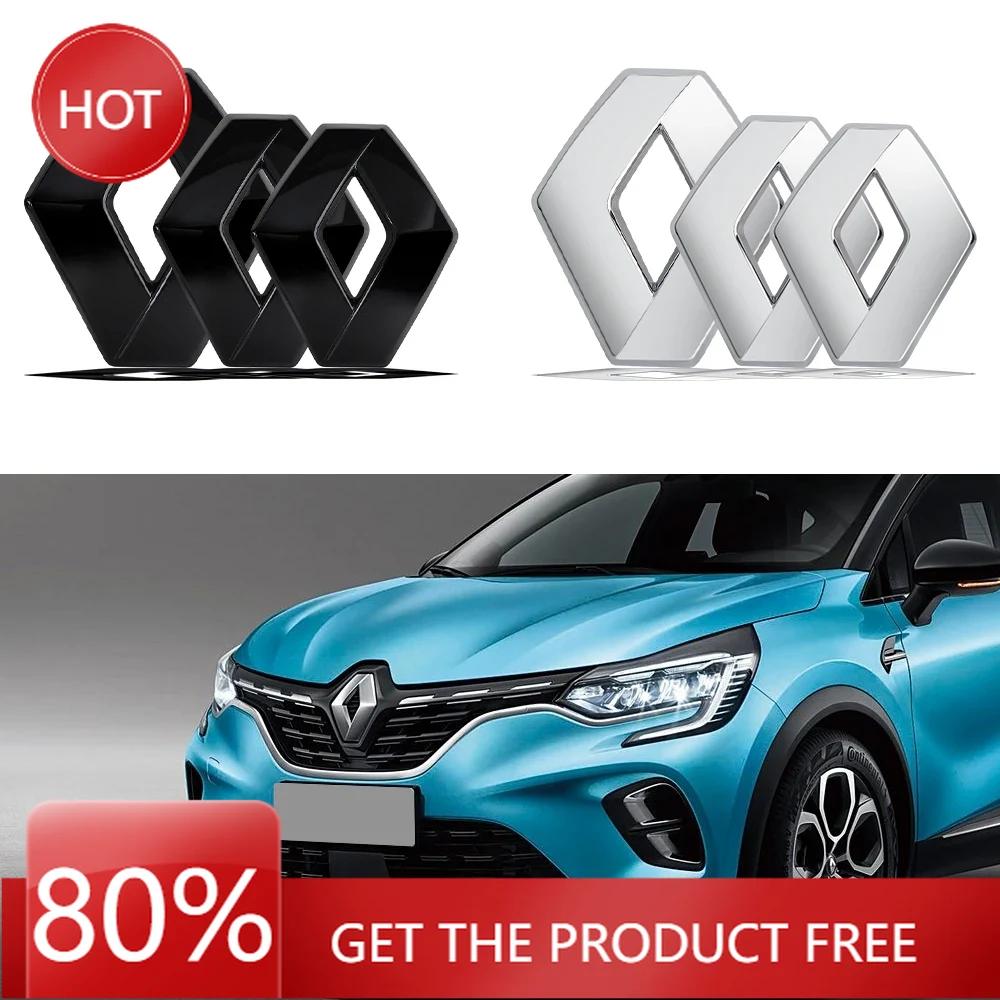 2026 Hot For Renault Hub Caps 1pcs 3D Styling Car Front Hood Emblem Rear Trunk Badge Sticker For Renault Espace 5 Kadjar Koleos