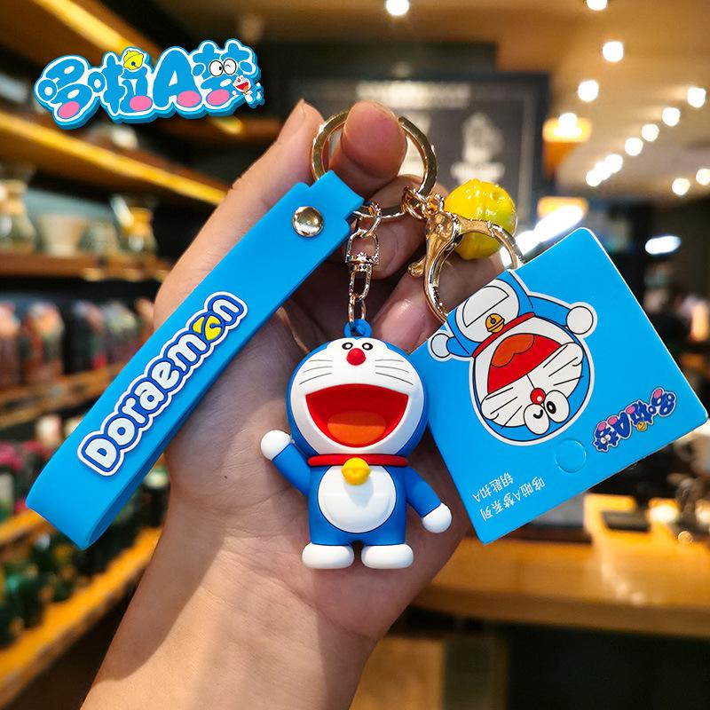 Genuine Doraemon Keychain Cartoon Figurine Toy Small Ornament Cute Creative Doraemon Small Gift Y2k Fashion Toys Anime Cartoon