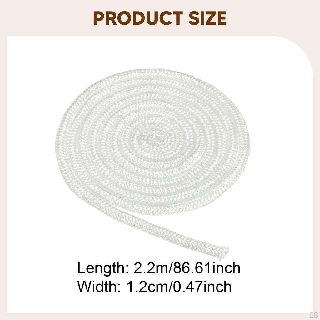 Door Gasket Rope 2.2M Heat Resistant Replacement Fireplace Sealing Seal Cord for Workshop