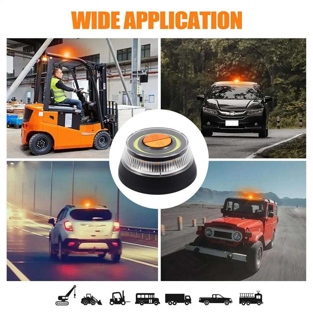 Strobe Lights for Car 3-Level Portable Magnetic Auto Accessories Car Warning Light for Trailer Tow Work Motorcycle RV Snowplow