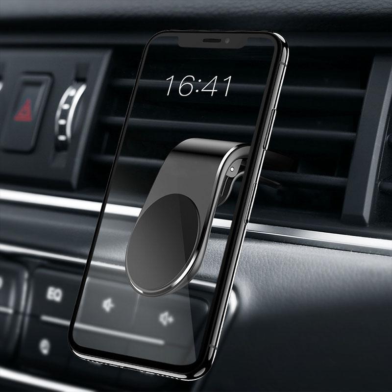 

LEEHUR Car Adhesive Magnetic Air Vent Mount Smartphone Holder Black