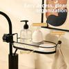 Rust-Proof Faucet Sponge Soap Rack Removable Dishcloth Drain Basket Faucet Storage Basket Bathroom
