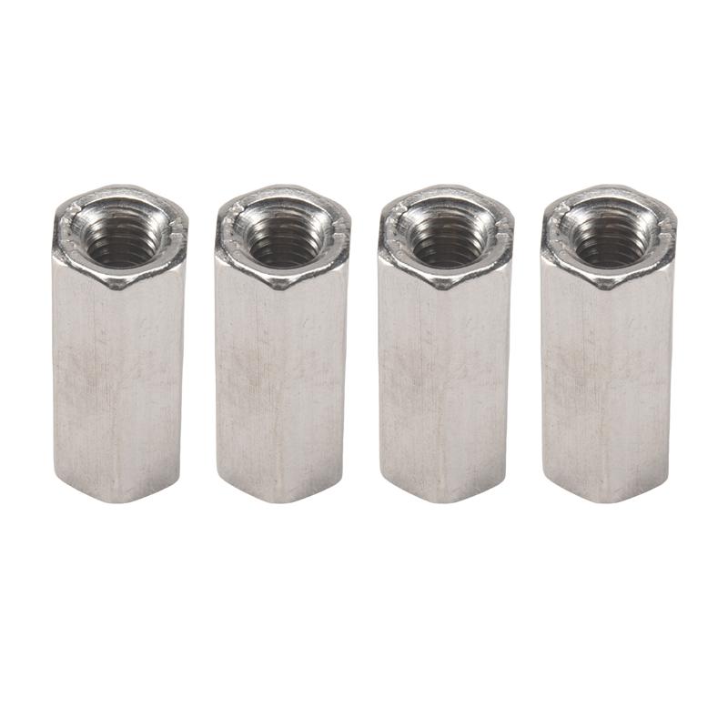 

A23I-4PCS M6 X 1 Pitch 25 Mm Long 304 Stainless Steel Metric Hexagon Stud Extension Hexagon Nut срібний